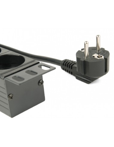 Gembird EG-PDU-014 unidad de distribución de energía (PDU) 8 salidas AC 1U Negro