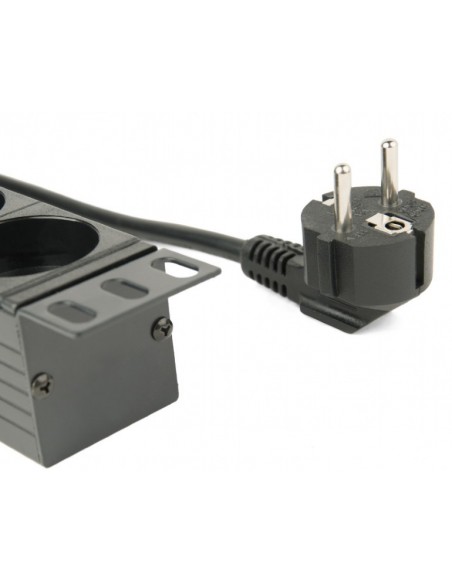 Gembird EG-PDU-014 unidad de distribución de energía (PDU) 8 salidas AC 1U Negro