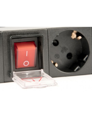 Gembird EG-PDU-014 unidad de distribución de energía (PDU) 8 salidas AC 1U Negro