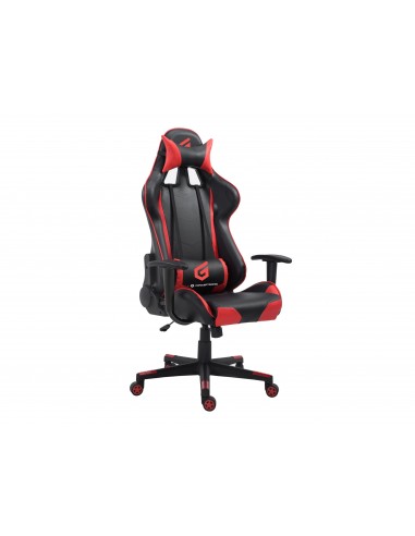 Conceptronic EYOTA04R silla para videojuegos Silla para videojuegos de PC Asiento acolchado Negro, Rojo