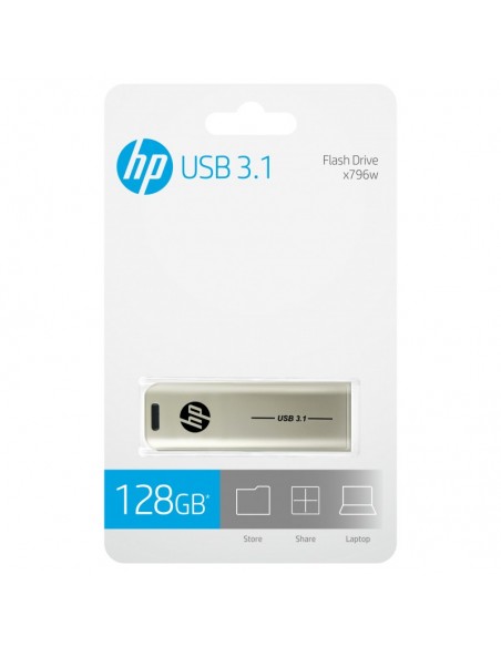 HP x796w unidad flash USB 128 GB USB tipo A 3.2 Gen 1 (3.1 Gen 1) Plata