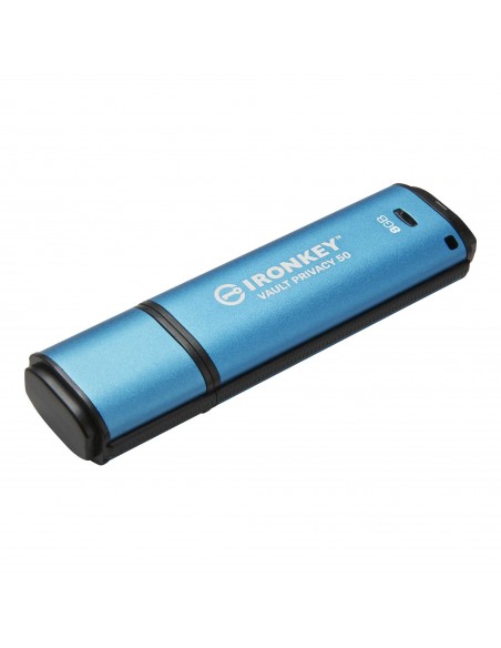 Kingston Technology IronKey Vault Privacy 50 unidad flash USB 8 GB USB tipo A 3.2 Gen 1 (3.1 Gen 1) Azul