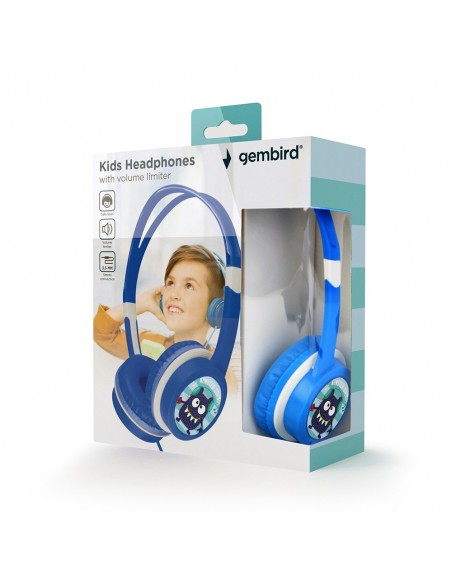 Gembird MHP-JR-B auricular y casco Auriculares Alámbrico Diadema Música Azul
