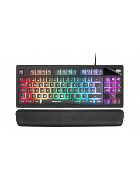 Mars Gaming MKAXES Teclado Compacto TKL H-Mech Iluminación RGB 9 Efectos Reposamuñecas Gel Negro Idioma Español Mars Gaming MKAXES Teclado Compacto TKL H-Mech Iluminación RGB 9 Efectos Reposamuñecas Gel Negro Idioma Español