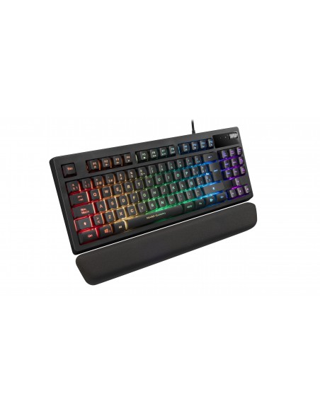 Mars Gaming MKAXES Teclado Compacto TKL H-Mech Iluminación RGB 9 Efectos Reposamuñecas Gel Negro Idioma Español Mars Gaming MKAXES Teclado Compacto TKL H-Mech Iluminación RGB 9 Efectos Reposamuñecas Gel Negro Idioma Español