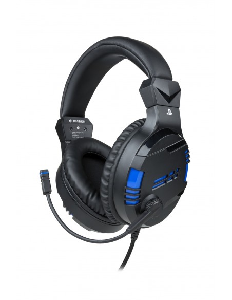 Bigben Interactive PS4OFHEADSETV3 auricular y casco Auriculares Alámbrico Diadema Juego Negro, Azul