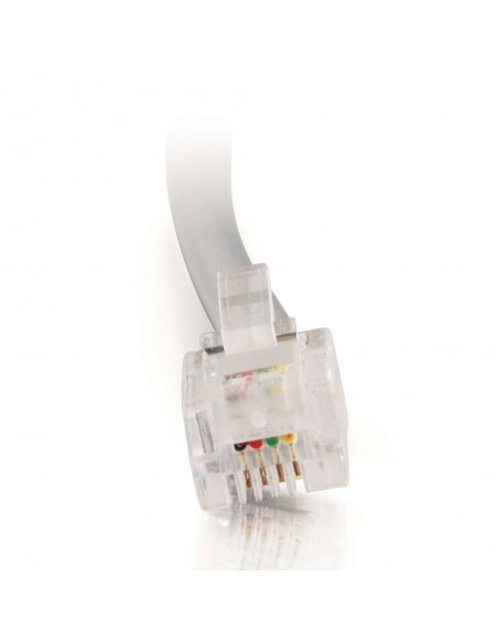 C2G 10m RJ11 6P4C Straight Modular Cable cable de señal Gris