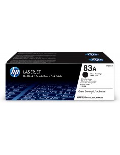 HP Pack de ahorro de 2 cartuchos de tóner original LaserJet 83A negro
