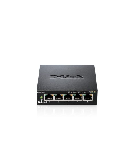 D-Link DGS-105 switch No administrado Negro