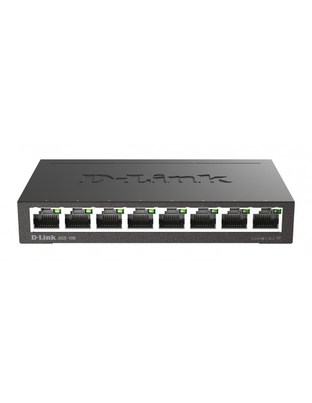 D-Link DGS-108 switch No administrado L2 Gigabit Ethernet (10 100 1000) Negro
