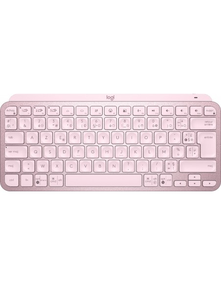 Logitech MX Keys Mini teclado RF Wireless + Bluetooth ĄŽERTY Francés Rosa