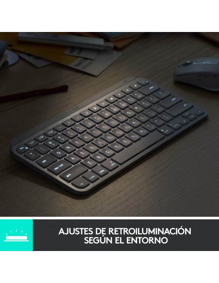 Logitech MX Keys Mini teclado RF Wireless + Bluetooth QWERTY Español Rosa