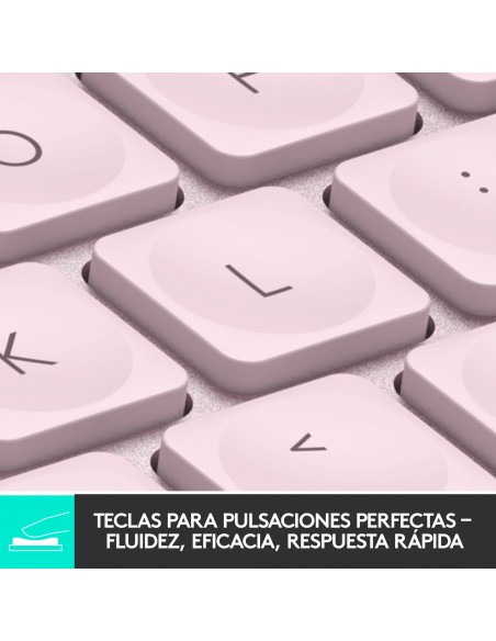 Logitech MX Keys Mini teclado RF Wireless + Bluetooth QWERTY Español Rosa