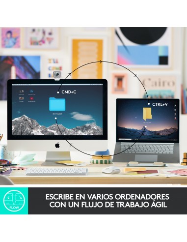 Logitech MX Keys Mini teclado RF Wireless + Bluetooth QWERTY Español Rosa