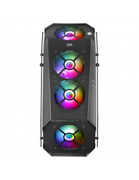 Mars Gaming MC51 Negro Caja PC Gaming ATX Doble Cristal Templado 5x Ventilador RGB 12cm