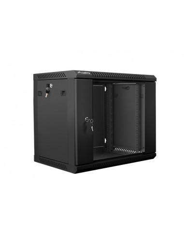 Lanberg WF01-6409-10B armario rack 9U Bastidor de pared Negro