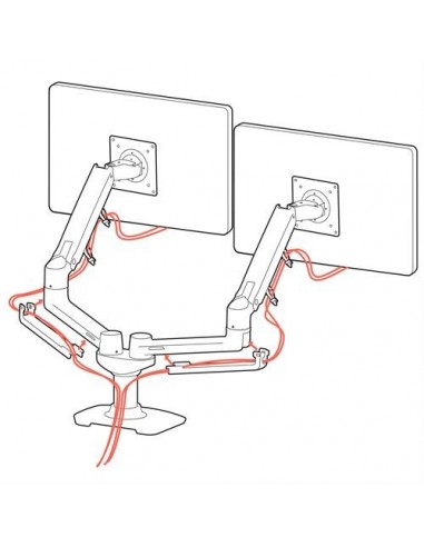 Ergotron LX Series 45-245-026 soporte para monitor 68,6 cm (27") Plata Escritorio