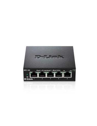 D-Link DES-105 switch No administrado Negro