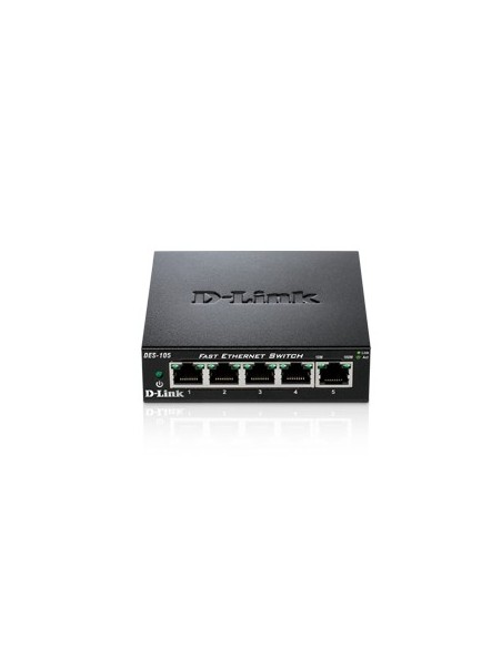 D-Link DES-105 switch No administrado Negro