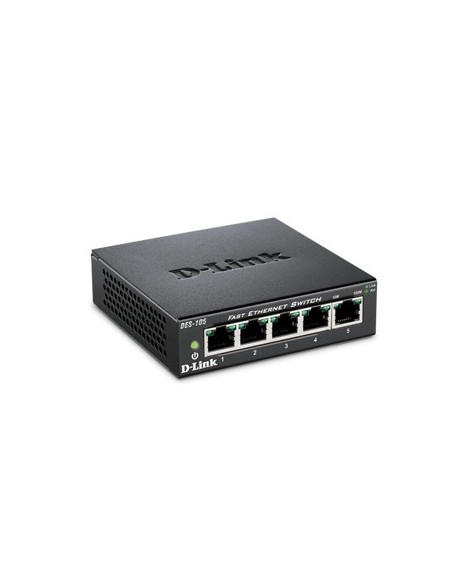 D-Link DES-105 switch No administrado Negro