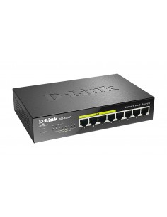 D-Link DGS-1008P switch No administrado Gigabit Ethernet (10 100 1000) Energía sobre Ethernet (PoE) Negro 2