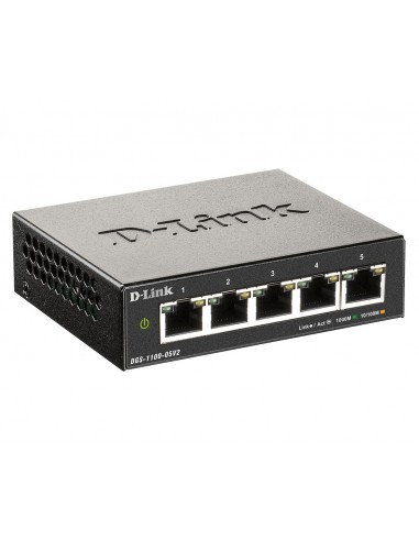D-Link DGS-1100-05V2 switch Gestionado L2 Gigabit Ethernet (10 100 1000) Negro