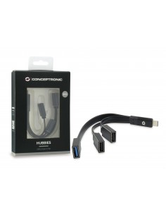 Conceptronic HUBBIES01B hub de interfaz USB 3.2 Gen 2 (3.1 Gen 2) Type-C 5000 Mbit s Negro 2