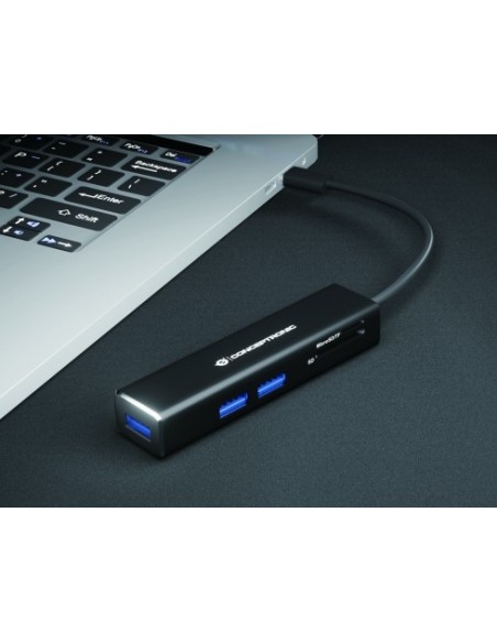 Conceptronic DONN08B base para portátil y replicador de puertos USB 3.2 Gen 1 (3.1 Gen 1) Type-C Negro