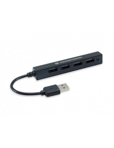 Conceptronic HUBBIES05B hub de interfaz USB 2.0 480 Mbit s Negro