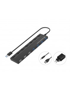 Conceptronic HUBBIES09BP hub de interfaz USB 3.2 Gen 1 (3.1 Gen 1) Type-A 5000 Mbit s Negro 2