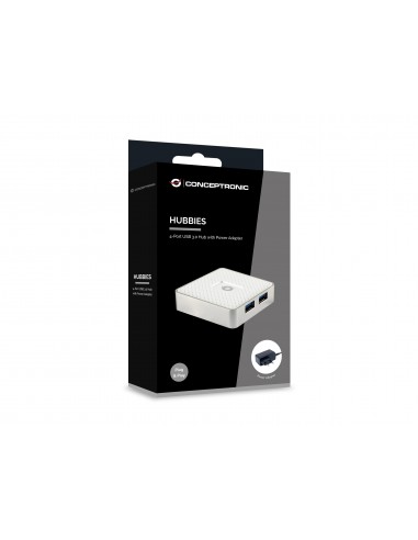 Conceptronic HUBBIES03W hub de interfaz USB 3.2 Gen 1 (3.1 Gen 1) Micro-B 5000 Mbit s Blanco