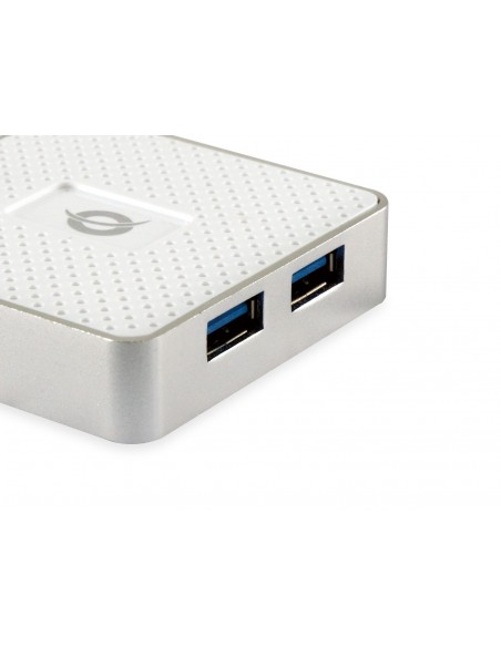 Conceptronic HUBBIES03W hub de interfaz USB 3.2 Gen 1 (3.1 Gen 1) Micro-B 5000 Mbit s Blanco