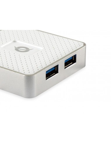 Conceptronic HUBBIES03W hub de interfaz USB 3.2 Gen 1 (3.1 Gen 1) Micro-B 5000 Mbit s Blanco