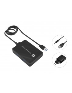 Conceptronic HUBBIES11BP base para portátil y replicador de puertos USB 3.2 Gen 1 (3.1 Gen 1) Type-A Negro