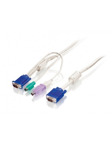 LevelOne Cable KVM PS 2 y USB de 3m