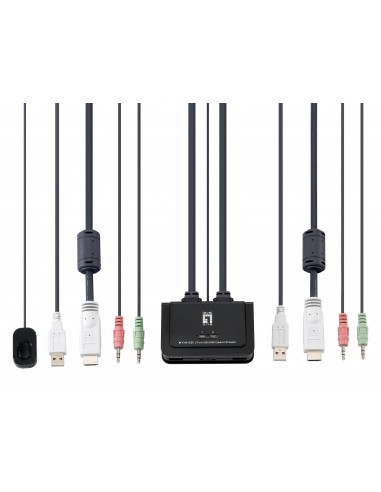 LevelOne KVM de 2 puertos, HDMI, USB