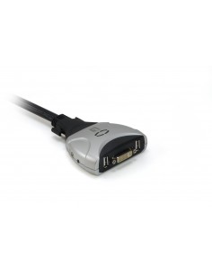 LevelOne KVM de 2 puertos, DVI, USB, Audio