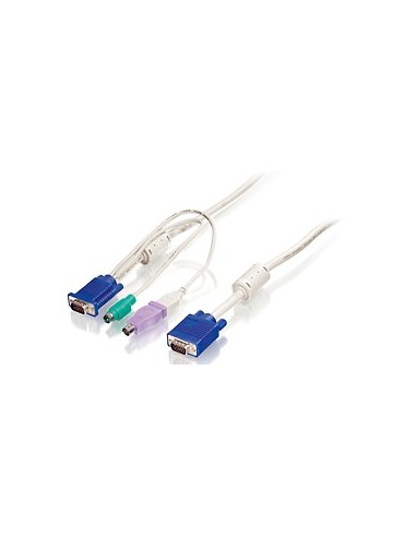 LevelOne Cable KVM PS 2 y USB de 1.8m