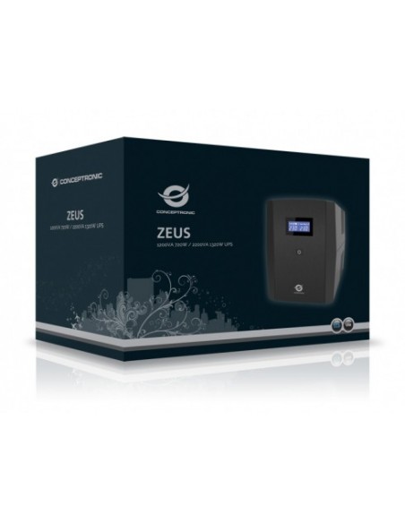 Conceptronic ZEUS03E sistema de alimentación ininterrumpida (UPS) Línea interactiva 1,2 kVA 720 W 6 salidas AC