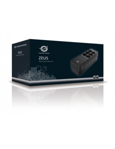 Conceptronic ZEUS05E sistema de alimentación ininterrumpida (UPS) En espera (Fuera de línea) o Standby (Offline) 0,65 kVA 360 W