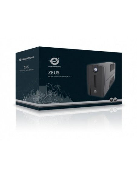 Conceptronic ZEUS01E sistema de alimentación ininterrumpida (UPS) Línea interactiva 0,65 kVA 360 W 4 salidas AC