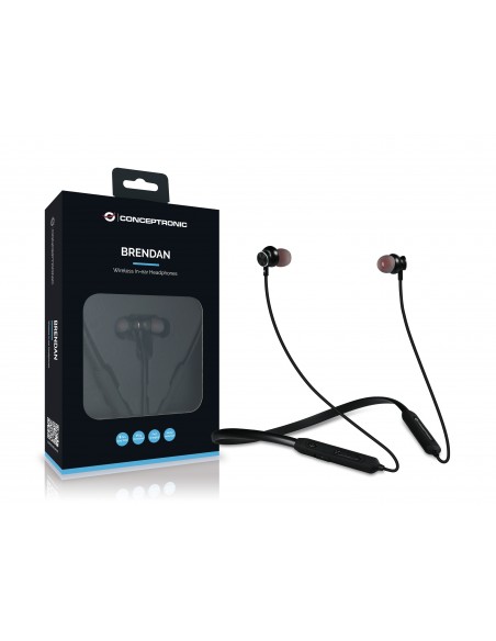 Conceptronic BRENDAN01B auricular y casco Auriculares Inalámbrico Dentro de oído Llamadas Música Bluetooth Negro