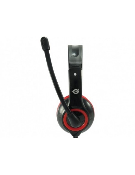 Conceptronic CCHATSTARU2R auricular y casco Auriculares Alámbrico Diadema Llamadas Música USB tipo A Rojo
