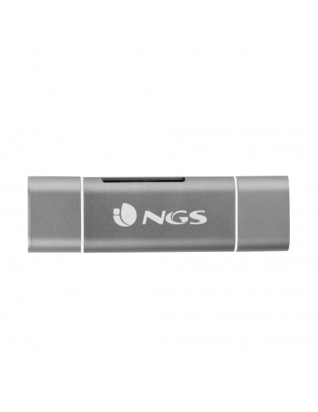 NGS ALLYREADER lector de tarjeta USB Micro-USB Gris, Blanco