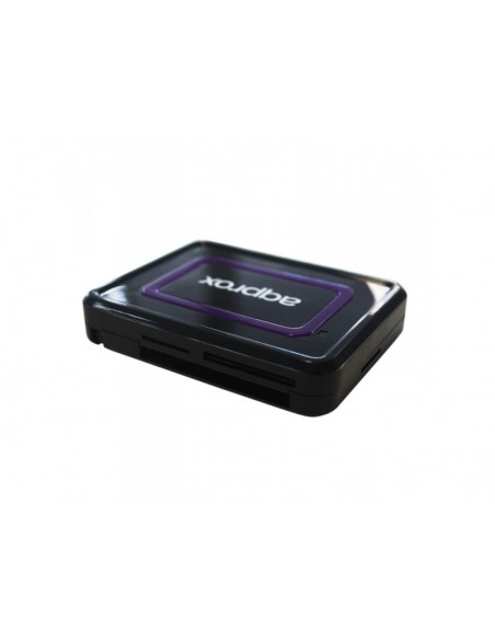 Approx appCRDNIB lector de tarjeta USB 2.0 Negro, Púrpura