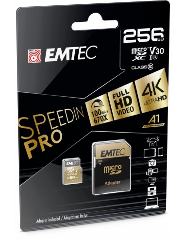 Emtec SpeedIN Pro 256 GB MicroSDXC UHS-I Clase 10