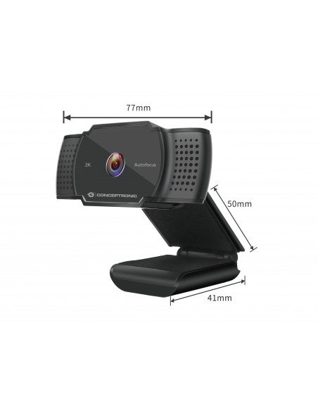 Conceptronic AMDIS02B cámara web 5 MP 2592 x 1944 Pixeles USB 2.0 Negro