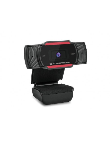 Conceptronic AMDIS 1080P FHD cámara web 1920 x 1080 Pixeles USB 2.0 Negro, Rojo