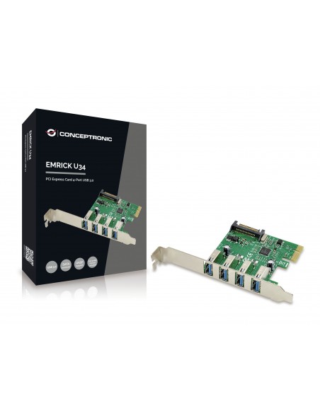 Conceptronic EMRICK02G tarjeta y adaptador de interfaz Interno USB 3.2 Gen 1 (3.1 Gen 1)