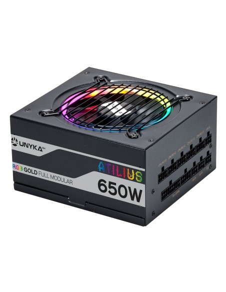 UNYKAch ATX Atilus RGB Black 650W unidad de fuente de alimentación 20+4 pin ATX Negro UNYKAch ATX Atilus RGB Black 650W unidad de fuente de alimentación 20+4 pin ATX Negro